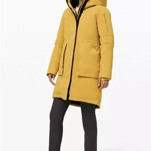lululemon athletica Mustard Puffer Coat